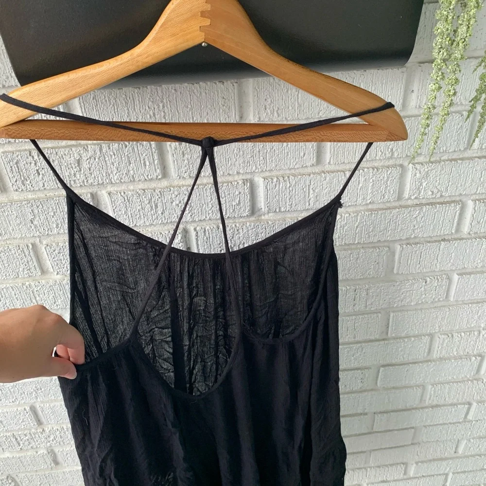 Urban Outfitters Black Thin Racerback Tank Top XSP - Picture 6 of 10